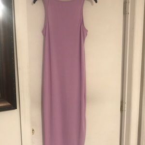 Boohoo Lilac Ribbed Racerback Maxi Dress Size Size 12